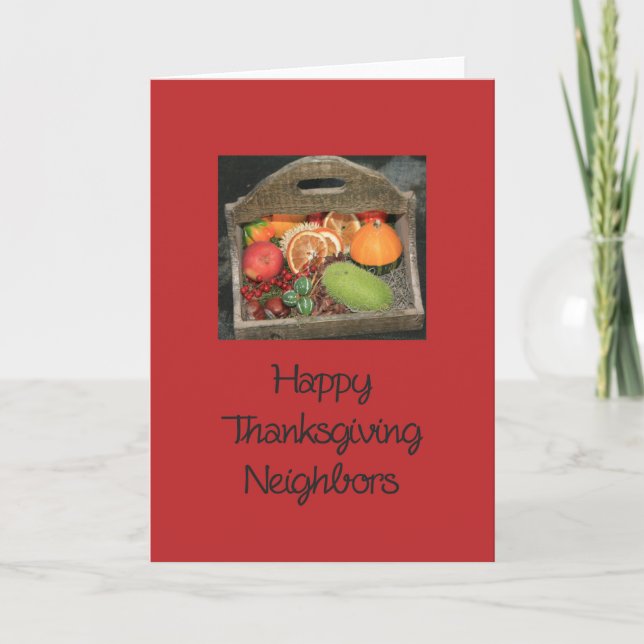 Carte Thanksgiving Voisins (Devant)