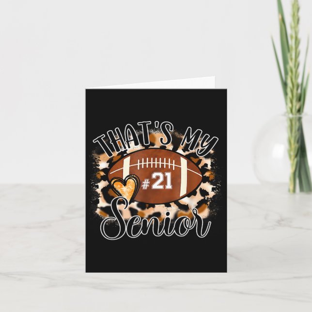 Carte That's My Senior Football Jersey Night Number 21 F (Devant)