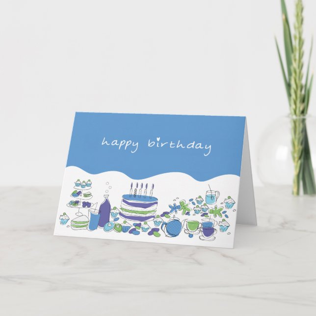 Carte Thé d'anniversaire (Devant)