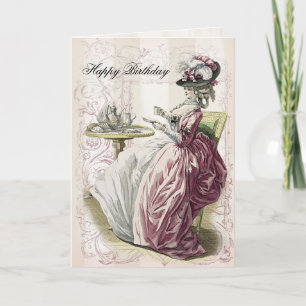 Carte Thé De L'Après-Midi, Joyeux Anniversaire,