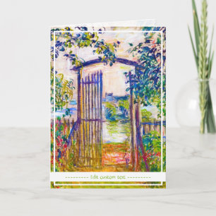 Carte The Garden Gate at Vetheuil Claude Monet vibrant