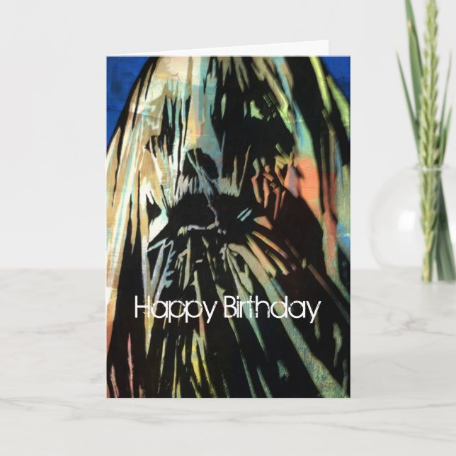 Carte 'The Ghost in the Canvas' Birthday Card (Devant)