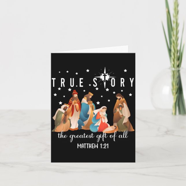 Carte The Greatest Gift For All Christmas Nativity Jesus (Devant)