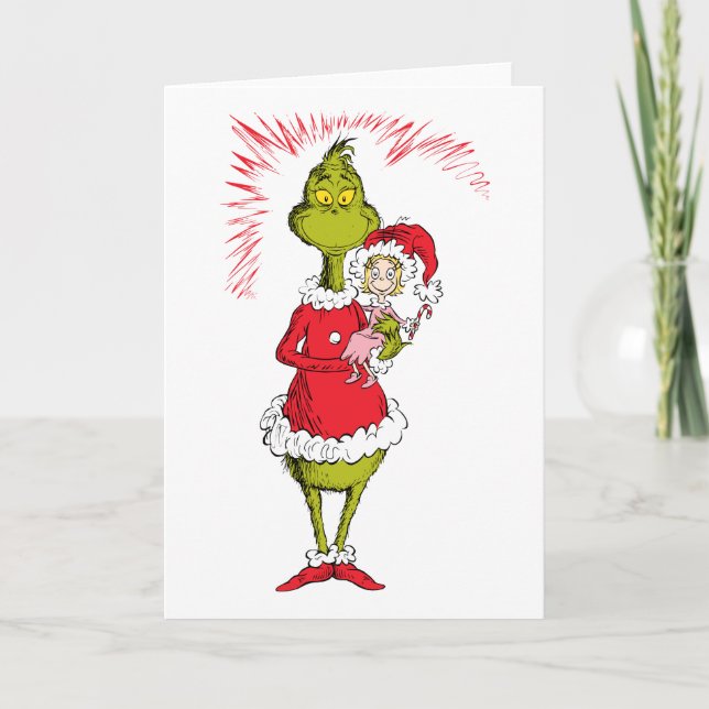 Carte The Grinch Holds Cindy Lou Who (Devant)