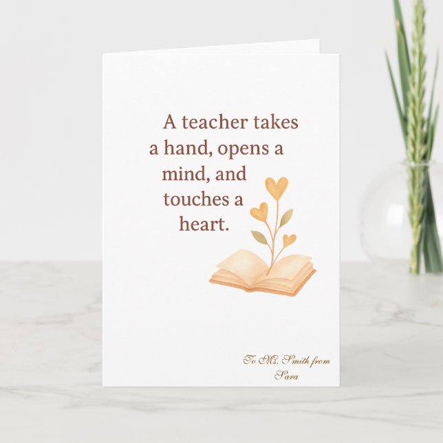 Carte The heart of teaching (Devant)