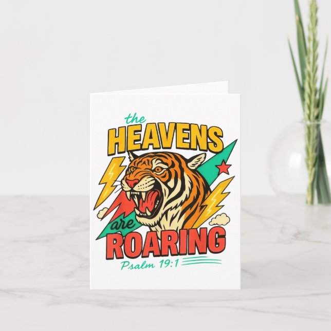 Carte The Heavens Are Roaring Psalm 19_1 Tiger Christian (Devant)