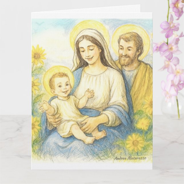 Carte The Holy Family - Nativity (Orchidée)