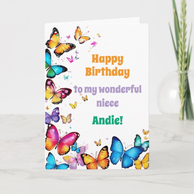 Carte The Joy of Butterflies Happy Birthday   (Devant)