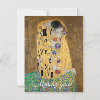 Carte The Kiss by Gustav Klimt Missing you