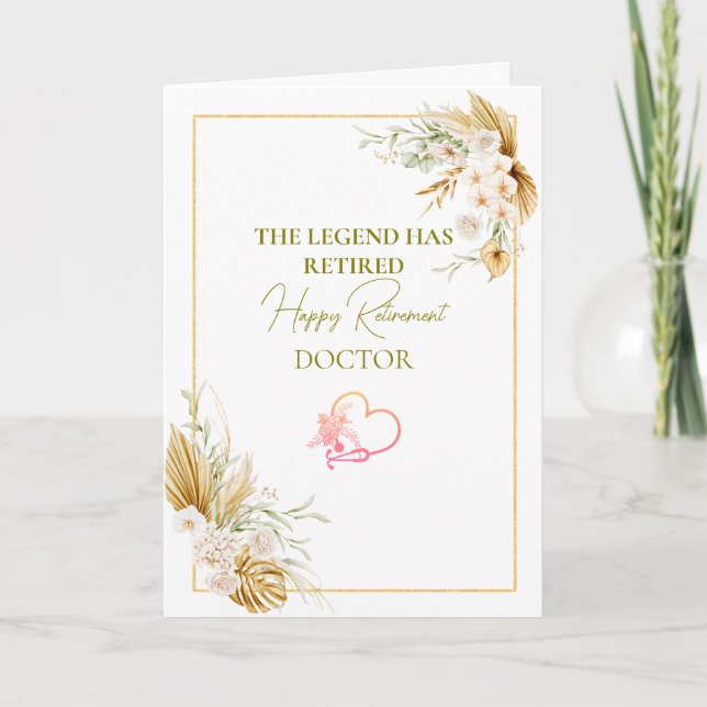 Carte The Legend Has Retired Elegant Retirement (Devant)