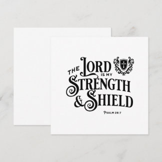 Carte The Lord is My Strength Scripture Flat Note Card