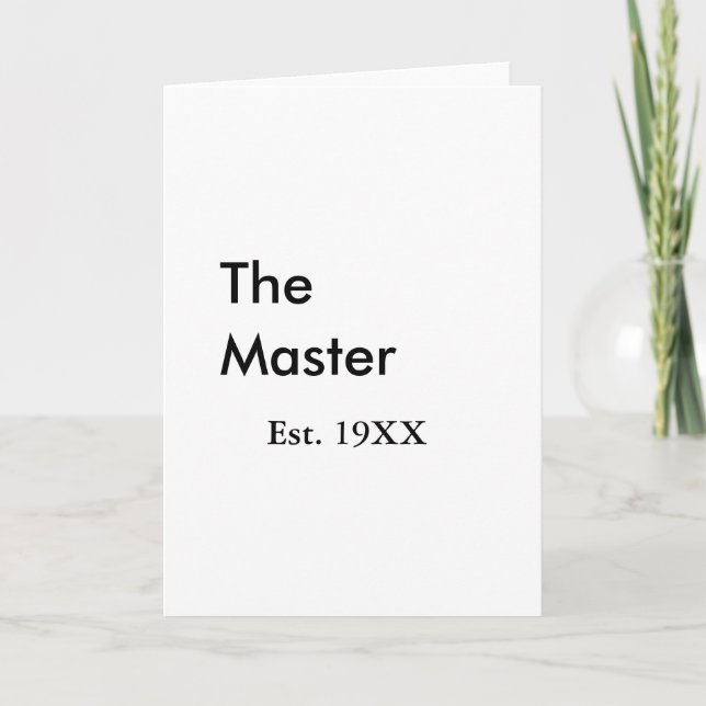 Carte The Master boss name est year date man king title (Devant)