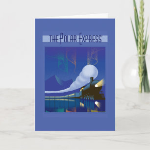 Carte The Polar Express Aurores Boréales Voyage Rétro