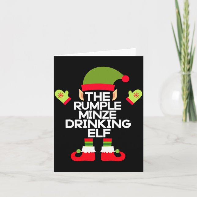 Carte The Rumple Minze Drinking Elf Funny Whiskey  (Devant)