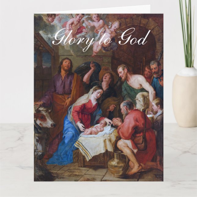 Carte The Worship of the Shepherds Christmas Greetings (Devant)