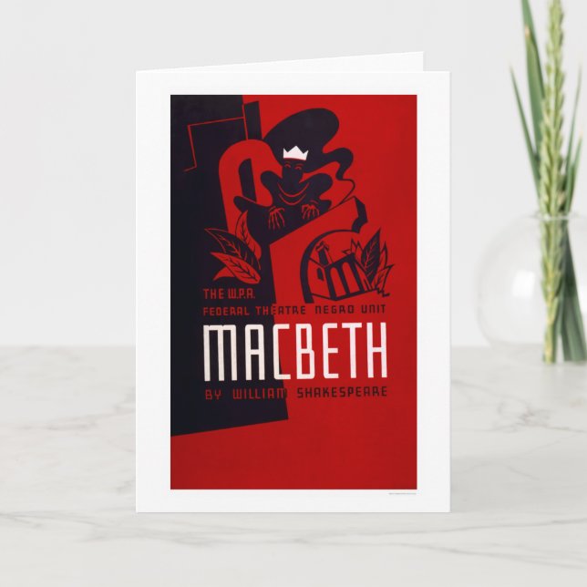 Carte Théâtre de nègre de Macbeth WPA 1937 (Devant)