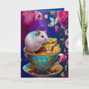 Carte Théière la plus mignonne de hamster syrien Tasse à