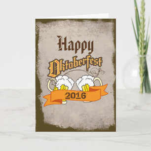 Carte Théières de bière de la Fête allemande d'Oktoberfe