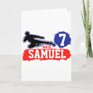 Carte Thème Arts Martiaux Ninja Warrior Anniversaire Gar