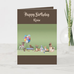 Carte Thème Chien Personnalisé Joyeux Anniversaire Perso