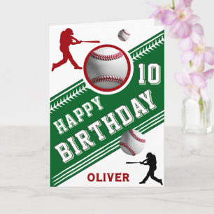 Carte Thème d'anniversaire de joueur de baseball de base
