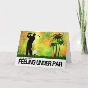 Carte Thème de golf masculin Se tirer bien