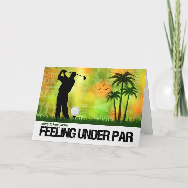 Carte Thème de golf masculin Se tirer bien (Devant)