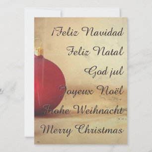 Carte Thème de Noël avec balle de Noël