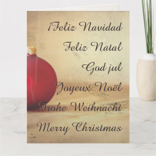 Carte Thème de Noël avec balle de Noël