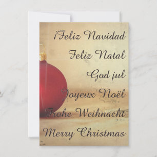 Carte Thème de Noël avec balle de Noël