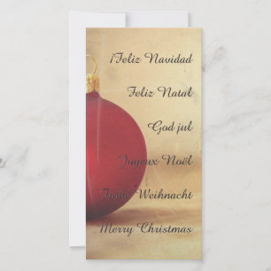 Carte Thème de Noël avec balle de Noël