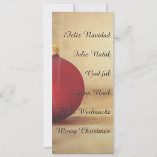 Carte Thème de Noël avec balle de Noël
