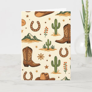 Carte Thème de pays occidental avec cactus