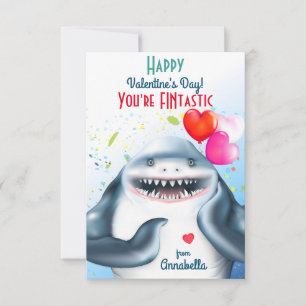 Carte Thème de requin Fintastic Kids Valentine