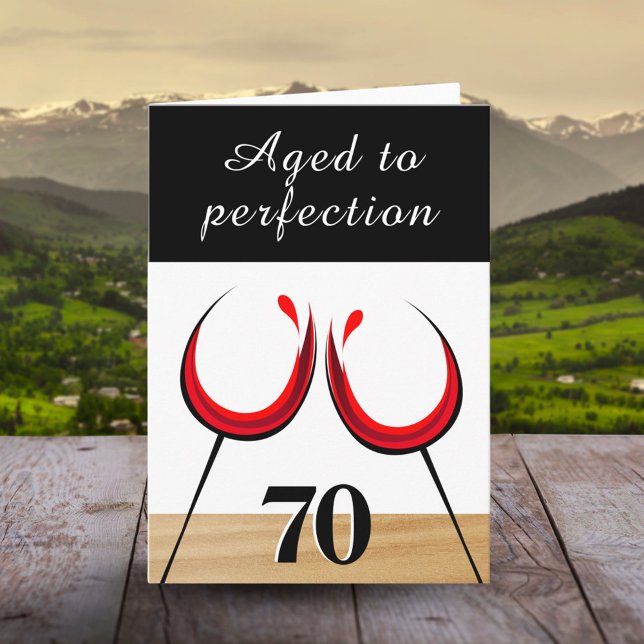 Carte Thème du vin rouge Anniversaire à la perfection (Créateur téléchargé)