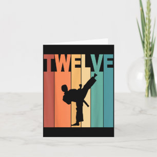 Carte Thème Karaté Taekwondo 12e Anniversaire 12 Ans
