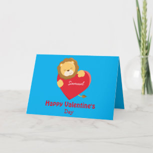 Carte Thème Mon Fils Lion Heureuse Sainte-Valentin