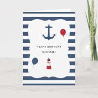 Thème nautique Fête d'anniversaire Salutation