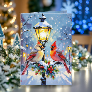 Carte Thème personnalisé de cardinal pour Noël