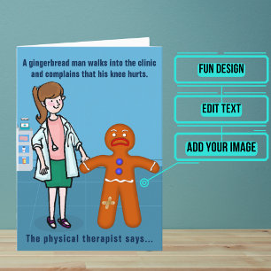 Carte Thérapeute physique féminine Amusante conception d