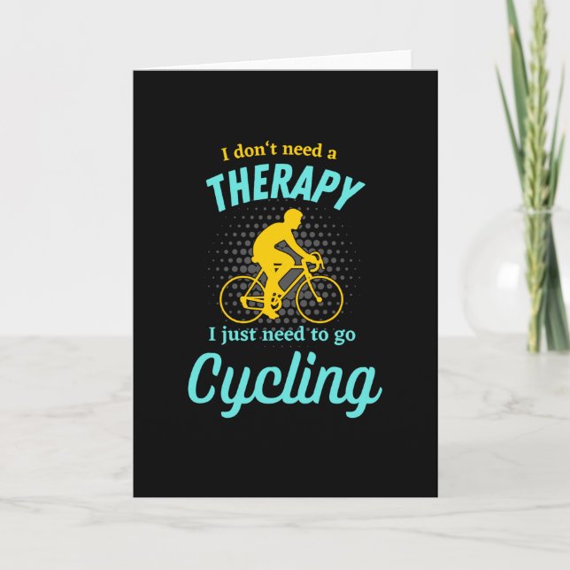 Carte Thérapie cycliste Cycliste Funny Bicycle Biker (Devant)