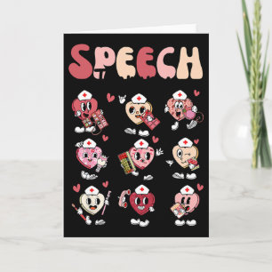 Carte Thérapie de la parole groovy Saint-Valentin Cœur S