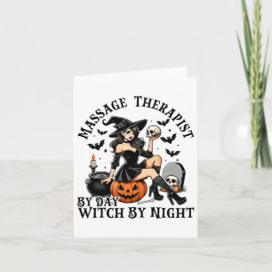 Carte Thérapie drôle Halloween Mage Thérapiste Par Jour 