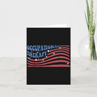 Carte Thérapie occupationnelle rétro drapeau USA 4 juill