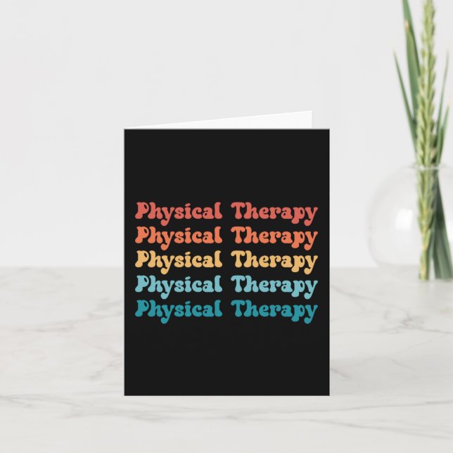 Carte Thérapie physique PT Retro PT Cadeaux Grad (Devant)