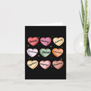 Carte Thérapie vocale Valentine Slp Slpa Candy Coeur Con