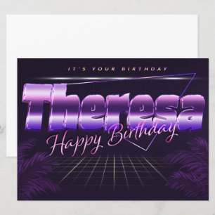 Carte Theresa Prénom Date de la rétro