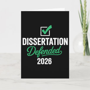 Carte Thèse soutenue 2026 pour doctorat Phd Edd Graduati