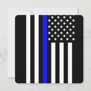 Carte Thin Blue Line American Style