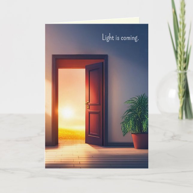 Carte Thinking of You Door with Sunshine  (Devant)